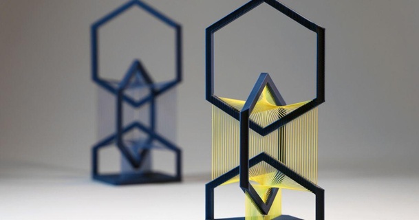 tensegridad hexágonos alecform descargar gratis stl modelo imprimiblescom 3d modelos Arte diseño esculturas puente prueba geométrico geometría 3d print model - Mito3D