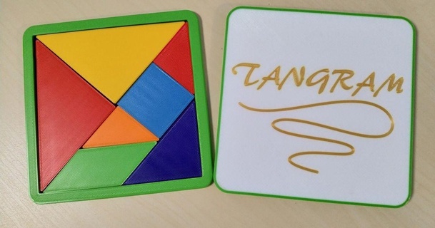 tangram Kutu rafi indir Bedava stl model printablescom 3d modeller oyuncaklar oyunlar bulmacalar brain teasers Eğitim öğrenme bulmaca oyuncak 3d print model - Mito3D