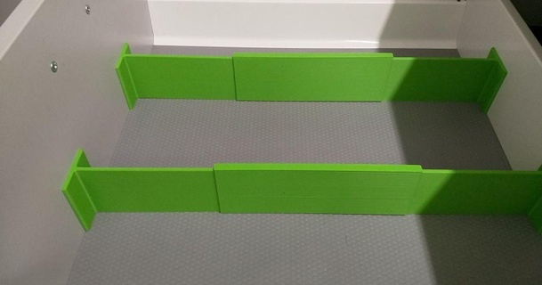 Çekmece bölen Ayarlamak rafi indir Bedava stl model printablescom 3d modeller ev halkı ofis çekmece bölücüler organizatörü organizasyon 3d print model - Mito3D
