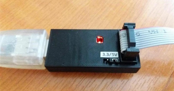 caso bainha usbasp USB programador aeggsbaerde baixar livre stl modelo printablescom 3d modelos passatempo fabricantes eletrônicos usbaspcase 3d print model - Mito3D