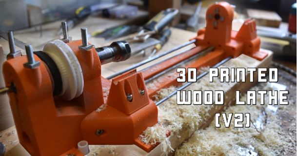 3d impreso madera torno v2 chris borge descargar gratis stl modelo imprimiblescom modelos pasatiempo hacedores herramientas herramienta torneado carpintería 3d print model - Mito3D