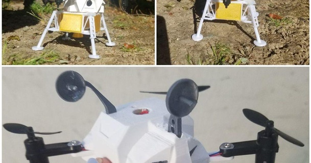 Apollon lunaire ascension étape drone Jamie claye Télécharger libre stl modèle imprimablescom 3d modèles jouets Jeux Véhicules lem 3d print model - Mito3D