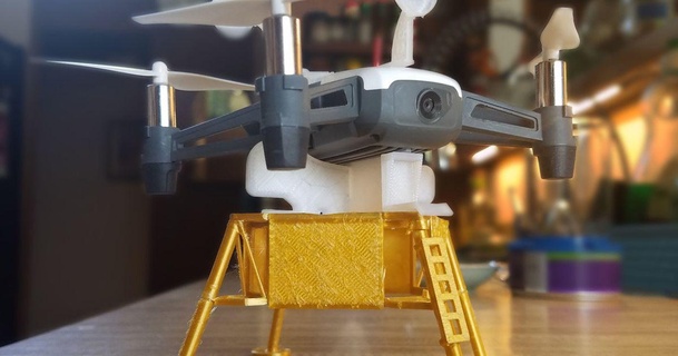 tello drone lem lunaire excursion module Jamie claye Télécharger libre stl modèle imprimablescom 3d modèles jouets Jeux Véhicules Apollon dji lune 3d print model - Mito3D