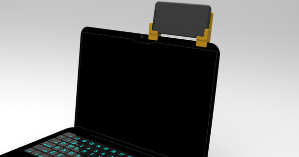 Handy Mobiltelefon Halter Unterstützung Laptop 6 10 addiert download frei stl Modell Printablescom 3d Modelle Gadgets Computers Stand 3d print model - Mito3D