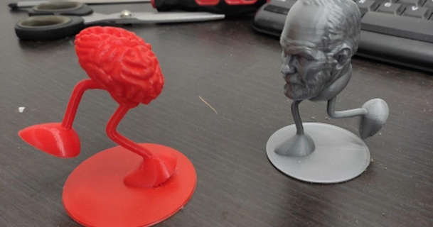 freud cerebro virador descargar gratis stl modelo imprimiblescom 3d modelos Arte diseño diseños tarta psicología 3d print model - Mito3D