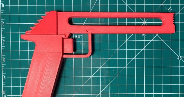 caoutchouc bande pistolet coup semi auto fourninetysix Télécharger libre stl modèle imprimablescom 3d modèles jouets Jeux élastique rubbergun jouet 3d print model - Mito3D