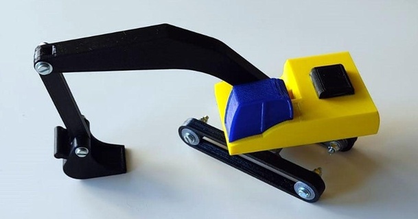 volvo excavador juguete juancallo descargar gratis stl modelo imprimiblescom 3d modelos juguetes juegos vehiculos excavadora 3d print model - Mito3D