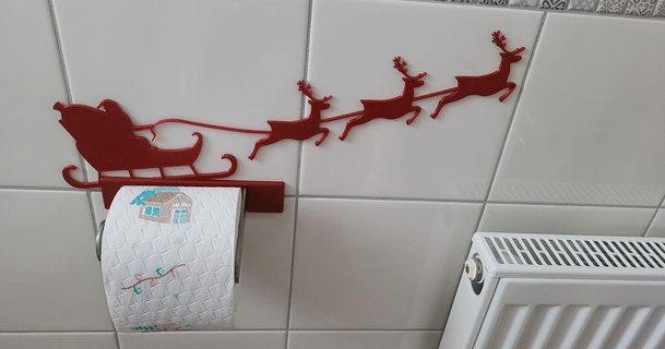 Père Noël rennes Ikea grundtal toilette papier titulaire soutien surfalex2000 Télécharger libre stl modèle imprimablescom 3d modèles saisonnier dessins hiver années renne traîneau 3d print model - Mito3D