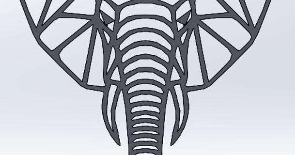 elefante polígono valaf baixar livre stl modelo printablescom 3d modelos arte Projeto 2d pratos logotipos 3d print model - Mito3D
