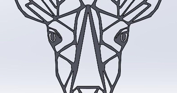giraffe polygon valaf download free stl model printablescom 3d models art & design 2d plates logos 3d print model - Mito3D