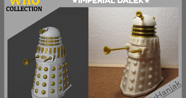 Arzt WHO Kaiserliche Dalek 1988 mrhanjak download frei stl Modell Printablescom 3d Modelle Spielzeuge Spiele Aktion Zahlen Statuen Doctor Who 3d print model - Mito3D