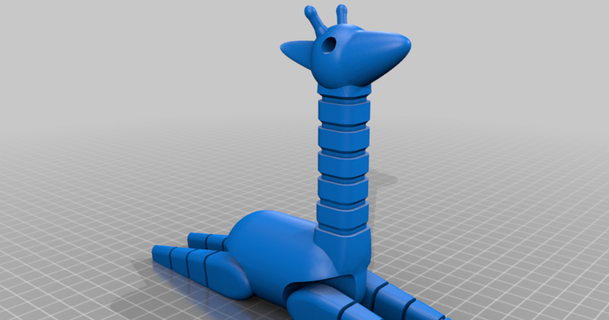 giraffe toy improved printability higglyblarg download free stl model printablescom 3d models world & scans animals animal 3d print model - Mito3D