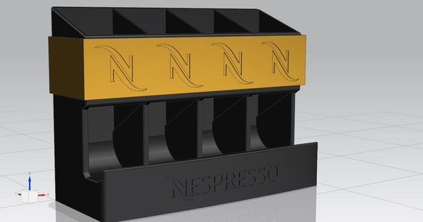 Nespresso Kapsel Spender adrilution download frei stl Modell Printablescom 3d Modelle Haushalt Küche Kapselspender 3d print model - Mito3D