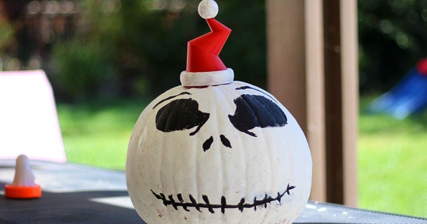 jack skellington pumpkin santa hat radbench download free stl model printablescom 3d models costumes & accessories props halloween halloweendecoration halloweenprop halloweenpumpkin 3d print model - Mito3D