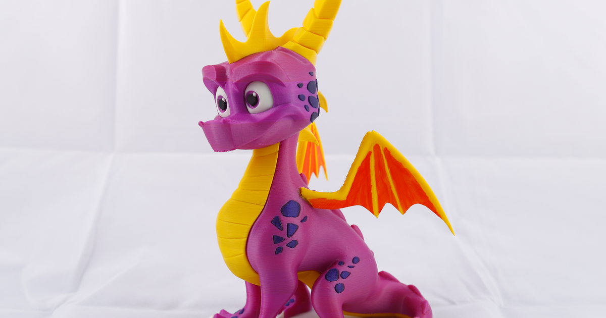 spyro riacceso trilogia mmu2s remixare rapterron Scarica gratuito stl modello printablescom 3d Modelli giocattoli Giochi azione figure statue colore Drago mmu multicolore 3D print model - Mito3D