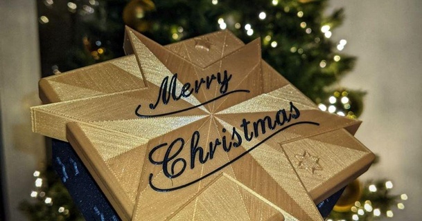 Weihnachten Box weihnachten geschenkbox Joey download frei stl Modell Printablescom 3d Modelle saisonal Designs Winter 3d print model - Mito3D