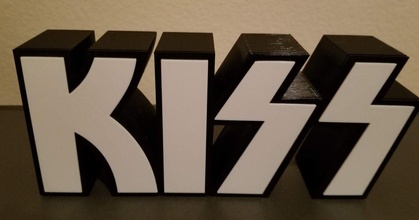 kiss logo gift jewelry box ninova66 download free stl model printablescom 3d models art & design 2d plates logos 3d print model - Mito3D