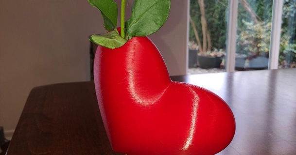 grande cuore fiore penna bruno Germania Scarica gratuito stl modello printablescom 3d Modelli arte design sculture amore 3d print model - Mito3D