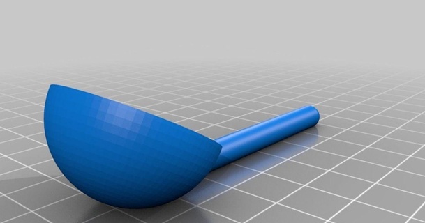 5ml tsp measuring spoon 60mm handle sjalife download free stl model printablescom 3d models household kitchen customized 3d print model - Mito3D
