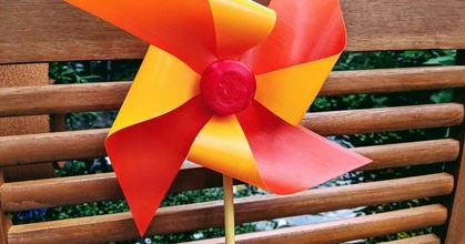pinwheel windmill garden toy wilko download free stl model printablescom 3d models household outdoor & autodeskfusion360 decoration decorations fusion360 3d print model - Mito3D
