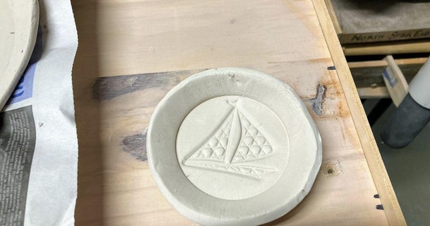 pottery stamp 65mm sailboat sloop freddie's dddprints download free stl model printablescom 3d models art & design designs 3d print model - Mito3D