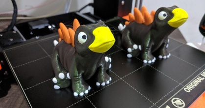 stegosaurus multimaterial ellswor download free stl model printablescom 3d models toys & games action figures statues 3d print model - Mito3D
