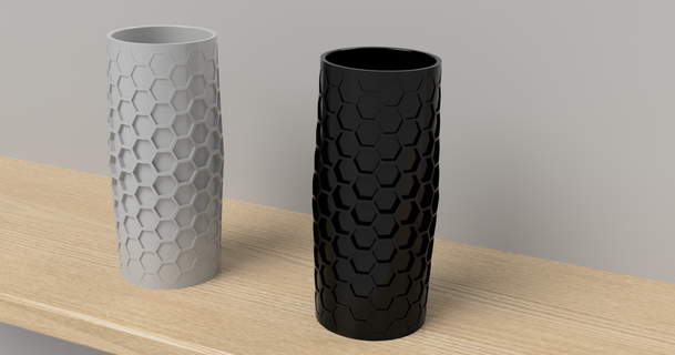 Favo vaso morboso Scarica gratuito stl modello printablescom 3d Modelli arte design disegni esagono 3d print model - Mito3D