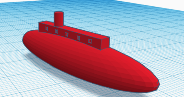 semplice sottomarino dardo polvere Scarica gratuito stl modello printablescom 3d Modelli giocattoli Giochi barca acqua 3d print model - Mito3D