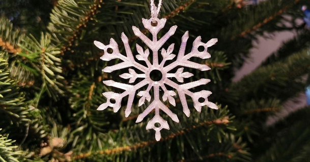 simple snowflake ncsandor download free stl model printablescom 3d models seasonal designs winter & christmas year's christmasdecoration christmasornaments decoration 3d print model - Mito3D