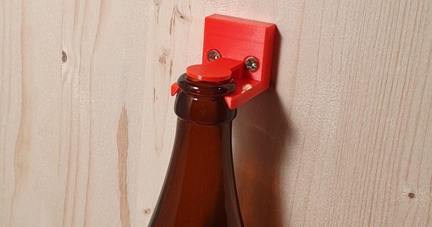 flaschenhalter garrafa suporte maney 3 baixar livre stl modelo printablescom 3d modelos casa cozinha porta montagem parede 3d print model - Mito3D