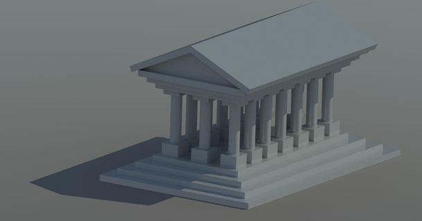 basit Yunan Partenon hexapd indir Bedava stl model printablescom 3d modeller dünya taramalar mimari şehir Planlama Antik 3d print model - Mito3D