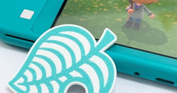 animal crossing - leaf multi-colour charm keith chong download free stl model printablescom 3d models toys & games outdoor animalcrossing nintendo nintendoswitch 3d print model - Mito3D