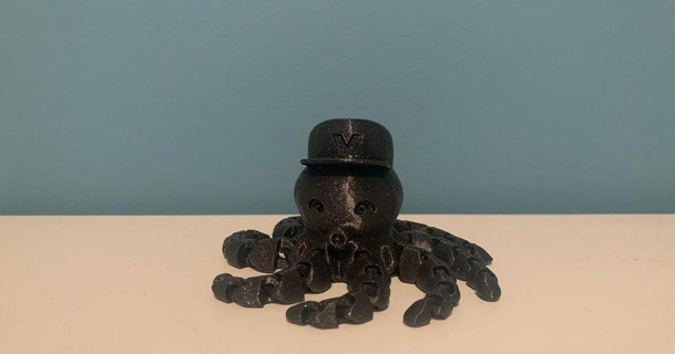 lindo mini pulpo gorra vini pooh descargar gratis stl modelo imprimiblescom 3d modelos Arte diseño esculturas articulado juguete inquieto 3d print model - Mito3D