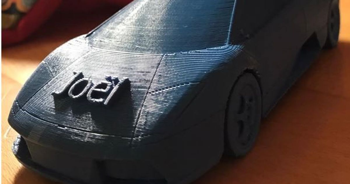 Lamborghini Murci lago bebês baixar livre stl modelo printablescom 3d modelos brinquedos jogos ar 3D print model - Mito3D