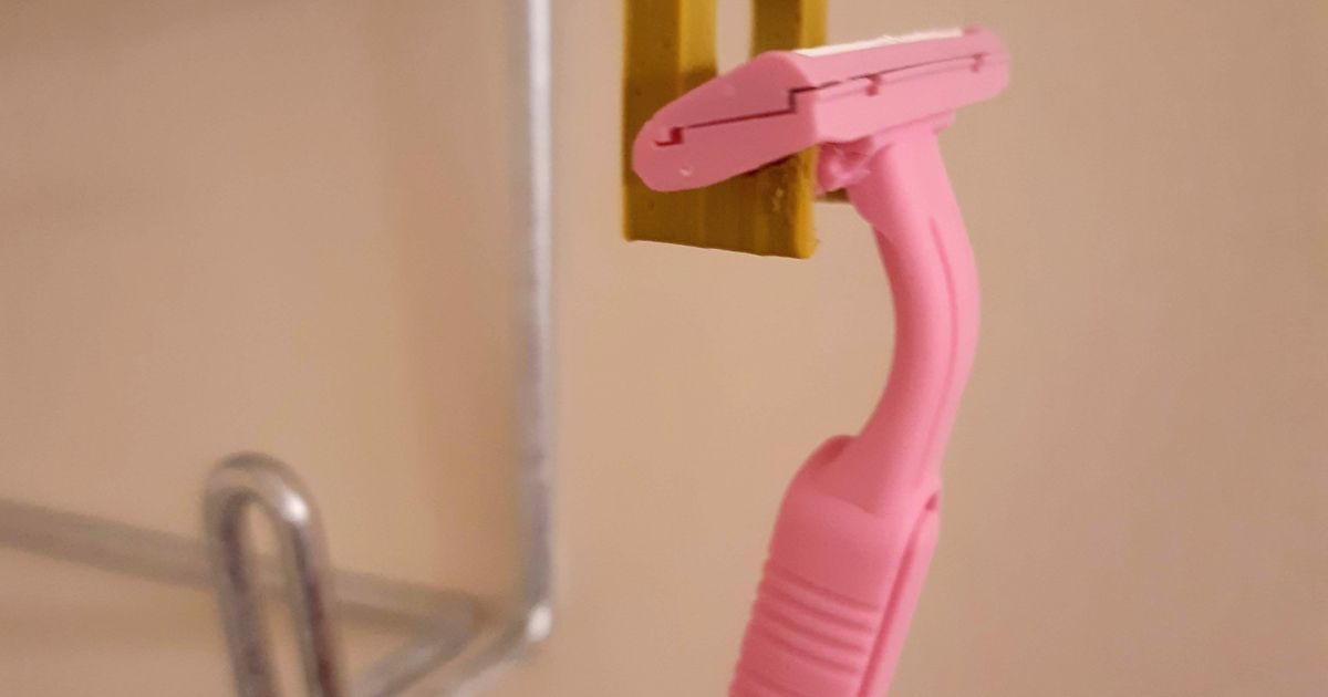shower razer holder gillette v2 camrof download free stl model printablescom 3d models household bathroom rack 3D print model - Mito3D