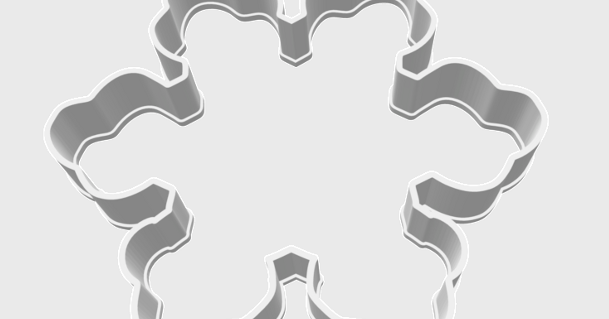 snowflake cookie cutter rookie07 download free stl model printablescom 3d models household kitchen 3dcookiecutters baking christmas cookiecutter cookiecutters 3D print model - Mito3D