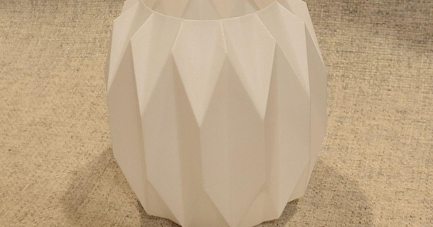 Origami Vase rin download frei stl Modell Printablescom 3d Modelle Kunst Design Designs Vasemode Vasen spiralizedvasemode 3d print model - Mito3D
