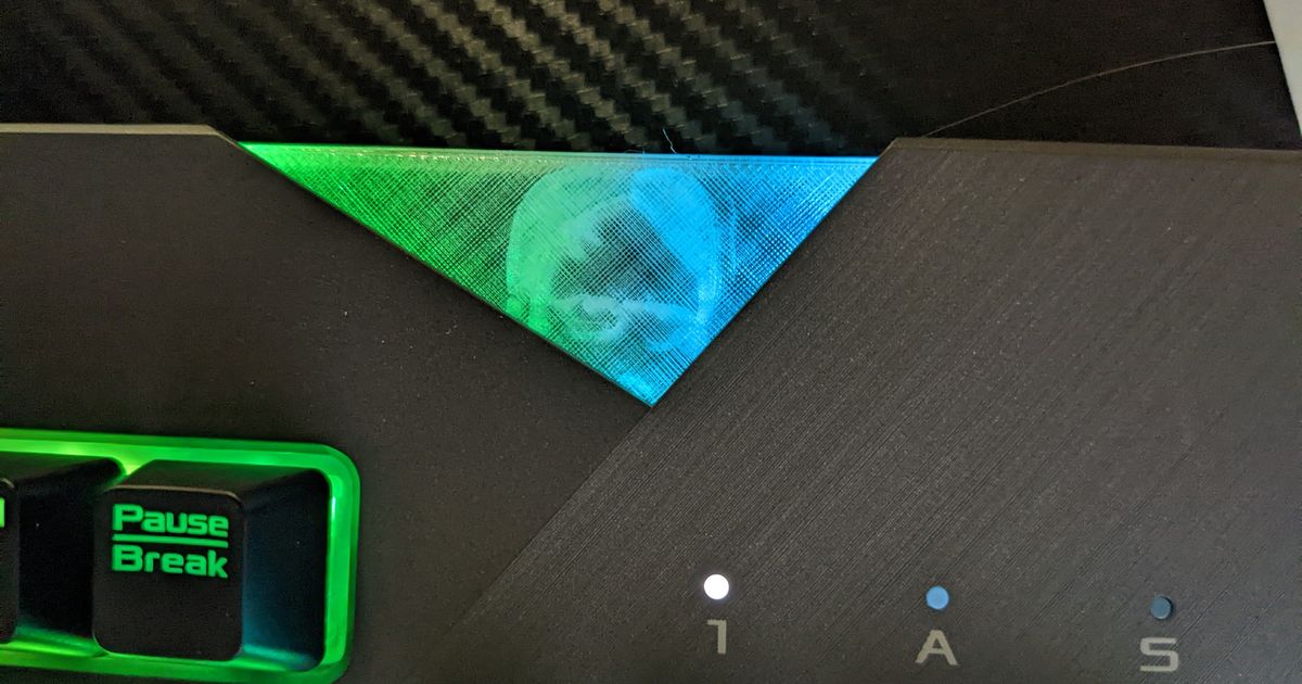 asus rog strix éclater badge matrice points Télécharger libre stl modèle imprimablescom 3d modèles gadgets ordinateurs insérer clavier 3D print model - Mito3D