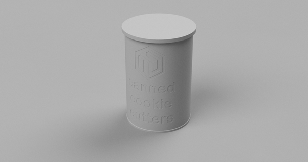 ccc - canned cookie cutters louis menke download free stl model printablescom 3d models household kitchen bakingcookies cookiecutter tincan 3d print model - Mito3D