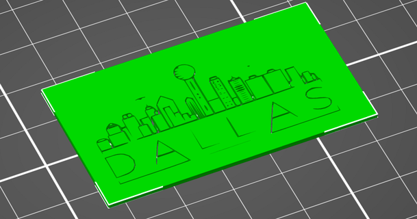 Dallas tx ufuk çizgisi yanivus indir Bedava stl model printablescom 3d modeller Sanat tasarım 2d tabaklar logolar 3dlogo Görüntüle 3d print model - Mito3D