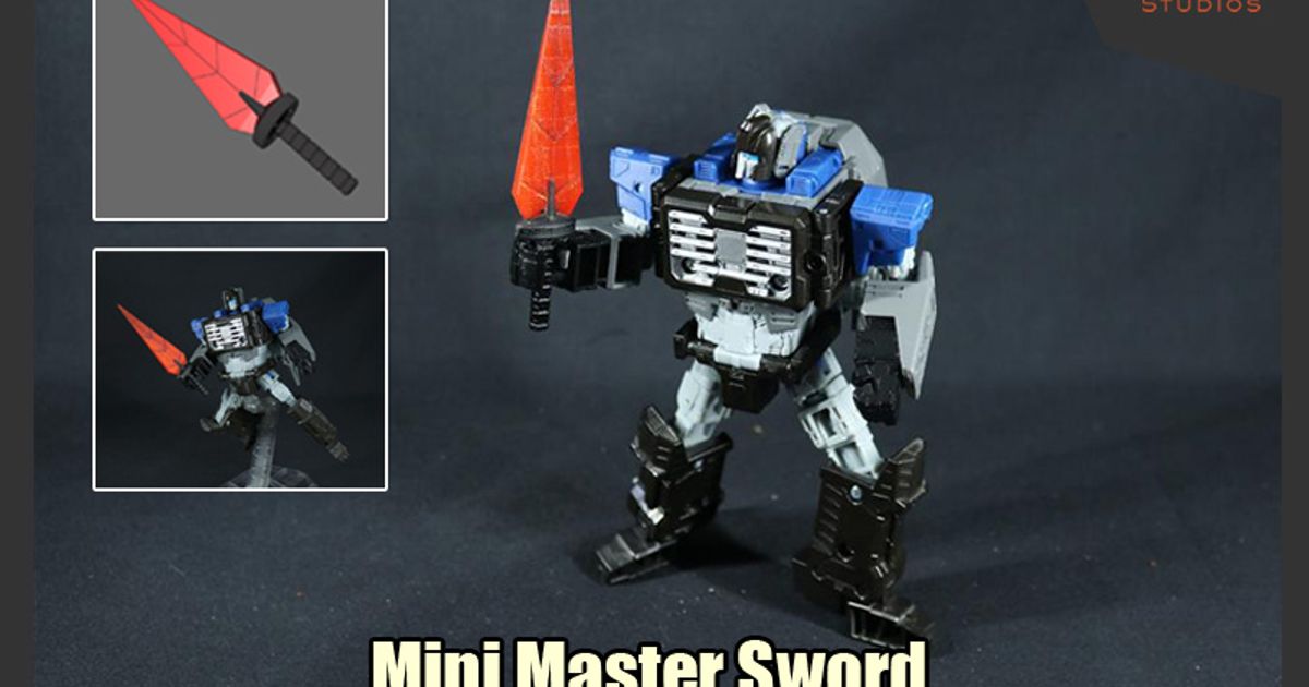 mini usta kılıç transformatörler titanlar dönüş kale Maximus komik stüdyolar indir Bedava stl model printablescom 3d modeller oyuncaklar oyunlar Usta 3D print model - Mito3D
