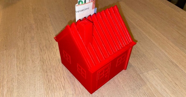 piggy bank - house ri3del download free stl model printablescom 3d models gadgets 3mf brick bricks case 3d print model - Mito3D