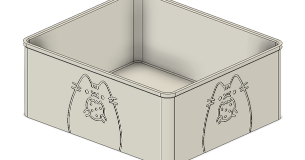 lindo pusheen caja neolker descargar gratis stl modelo imprimiblescom 3d modelos pasatiempo hacedores organizadores almacenaje 3d print model - Mito3D