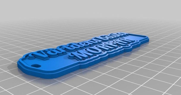 customized multiline tag keychain nbasse download free stl model printablescom 3d models fashion accessories 3d print model - Mito3D