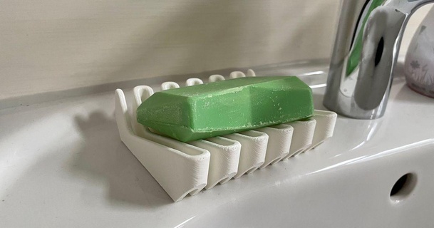 soap dish ri3del download free stl model printablescom 3d models household bathroom handsoap schale seifenschale seifenspender seifenunterlage 3d print model - Mito3D