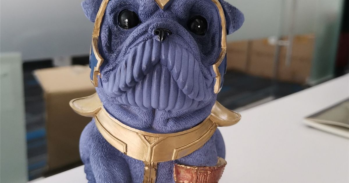 Thanos şekilli bulldog tarandı revopoint pop plak yazıcısı indir Bedava stl model printablescom 3d modeller dünya taramalar insanlar köpek 3D print model - Mito3D