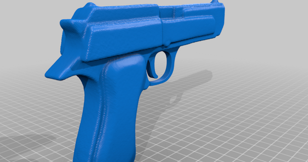 Pistole Spielzeug generiert Revopoint Pop Plakatdrucker download frei stl Modell Printablescom 3d Modelle Welt scannt 3d print model - Mito3D