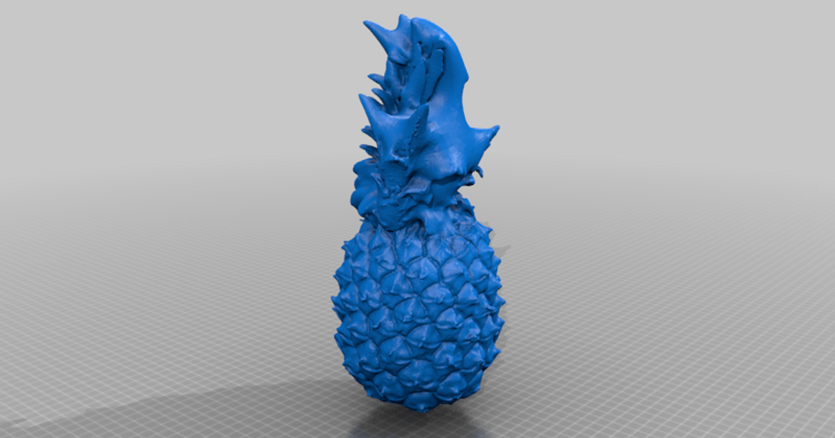 ananas généré revopoint pop imprimeur Télécharger libre stl modèle imprimablescom 3d modèles monde scans art fruit 3D print model - Mito3D