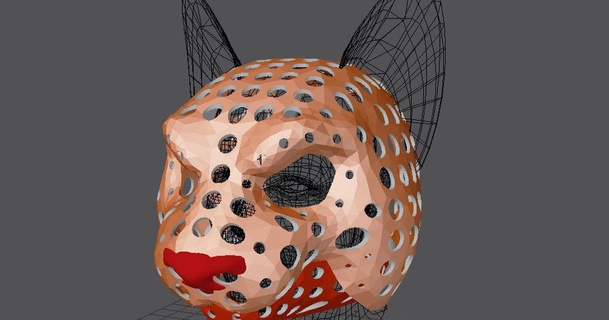 fursuit puppet head temel versiyon 85 kedi ah indir Bedava stl model printablescom 3d modeller kostümler Aksesuarlar maskeler kostüm yaratık kürklü kürk 3d print model - Mito3D
