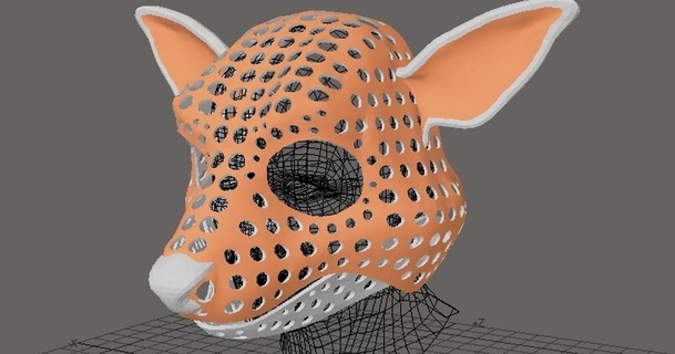 fursuit puppet head temel versiyon 57 duş ah indir Bedava stl model printablescom 3d modeller kostümler Aksesuarlar maskeler hayvan antropomorfik karikatür kostüm geyik 3d print model - Mito3D